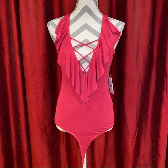 GUESS Half Moon Ruffle Bodysuit - Picture 2 of 4